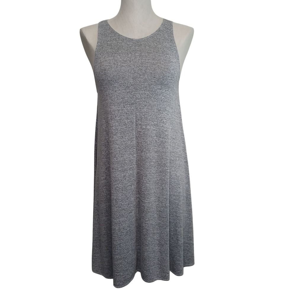 Wilfred Free Gray Knit A-Line‎ Trapeze Mini Dress Sleeveless Scoop Neck Medium